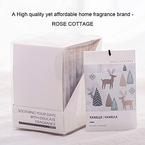 ROSE COTTAGE 12 Packs Scented Sachet for Drawer freshener,Closet Air freshener Home Fragrance
