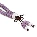 Tibetan Buddhist Vintage Style 108 Porcelain Prayer Beads Wrist Meditation Mala Bracelet (Purple)