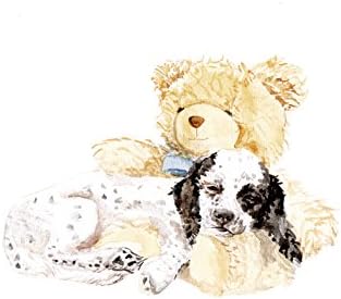 Limited Edition Puppy and Teddy Print 8.5x11 Watercolor Puppy Pet Portrait