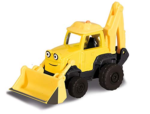Dickie Toys 203131000 Bob der Baumeister Baggi The Builder Spielzeugauto mit Freilauf und beweglichen Teilen, 1:64, Gelb… – Bild 2