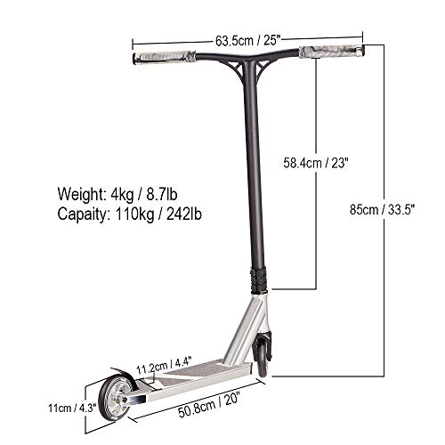 Albott-Pro-Scooter-Stunt-Scooter-Freestyle-Tretroller-Stunt-Roller-mit-ABEC9-Lager-und-110mm-ALU-Kern-Rollen-Professional-Stuntscooter-Alu-HIC-Kompression-ab-8-Jahre