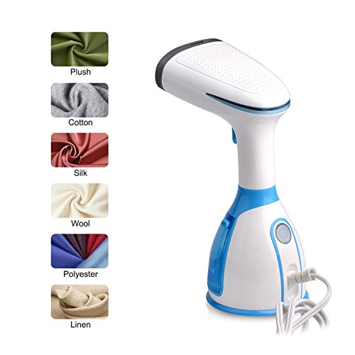 KDKD Clothes Steamer Hand-Held Garment Steamer 280ml Large Capacity Removable Water Tank Vertical And Horizontal Steam Dual-Use Clothes Steamer For Home & Travel & Vacation,Blue