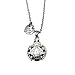 Cute Created Crystal with Silver Alloy Bug Design Girls Pendant Necklace 'I Love You' - Stunning 18-inch Lead & Nickel-Free Silver Chain Necklace – Unique Jewelry for Women with Gift Box