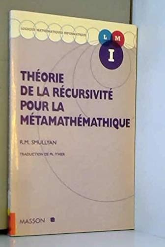 Download Théorie de la récursivité pour la métamathématique PDF