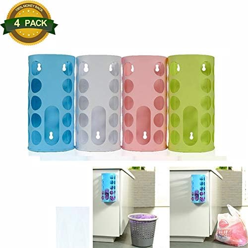 4 Pack Grocery Bag Dispenser Storage Holder Carrier Plastic Shopping Bags Saver Kitchen Garbage Trash Bag Organizer Recycling