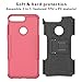 Honor 7c / Nova 2 Lite / Y7 Prime 2018 case,LiuShan Shockproof Heavy Duty Combo Hybrid Rugged Dual Layer Grip Cover with Kickstand For Huawei Honor 7c / Nova 2 Lite / Y7 Prime 2018 Smartphone,Rose Red