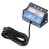 AIMILAR Digital Engine Tach Hour Meter Tachometer Gauge for Small Engine Boat Generator Lawn Mower Motorcycle Motocross ATV Snowmobile UTV (Replaceable Battery)