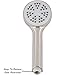 High Pressure RV Shower Head - 3 Inch Removable Hand Held Showerhead With Hi Water Spray For Handheld Camper Heads - Brushed Nickel