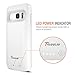 Galaxy S7 Battery Case, Trianium Atomic Pro Charging Battery Pack for Samsung Galaxy S7 - 4500mAh Extended Battery Fast Charger [Quick Charge Compatible] Protective Case Power Pack Juice Bank-White