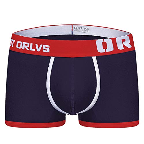 Fasclot Men's Underpants Boxer Briefs Breathable Pouch Trunk Underwear Brand Letters Print Mens Underwear