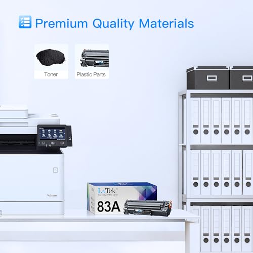 LxTek Compatible Toner Cartridges Replacement for HP 83A CF283A for LaserJet Pro M201dw M201n for MFP M225dn M225dw M125a M125rnw M125nw M127fn M127fp M127fs M127fw (Black, 2-Pack)