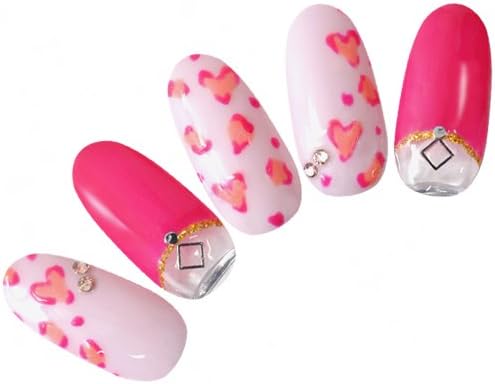 Amazon ネイルサプライ 出来ちゃうセット Gelmeカラージェルとアートセット ピンクハートのヒョウ柄ネイル Nailsupply ネイルサプライ ジェルネイル 通販