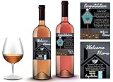 Housewarming Gifts Rustic Wine Labels set, Housewarming Gifts For New Home, New Home Milestones Wine Bottle Labels, Unique Real Estate Housewarming Presents, Congratulations Gifts, New Neighbor Gifts