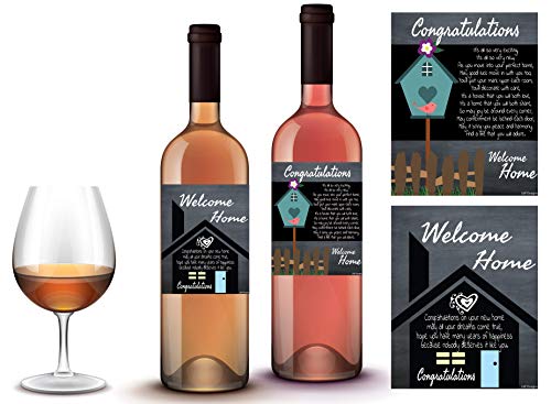 Housewarming Gifts Rustic Wine Labels set, Housewarming Gifts For New Home, New Home Milestones Wine Bottle Labels, Unique Real Estate Housewarming Presents, Congratulations Gifts, New Neighbor Gifts