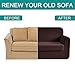RHF 2 Separate Pieces Loveseat Cover, Slipcovers for Couches and Loveseats with Separate Cushion Cover Jacquard High Stretch Loveseat Slipcover(Loveseat: Chocolate)