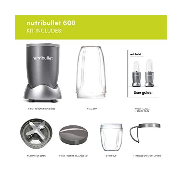 NUTRiBULLET 600 Series - Nutrient Extractor High Speed Blender - 600 W - Graphite