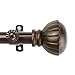 Rod Desyne 4805-997 Magnolia Window Curtain Rod Set, 120 to 170-Inch, Cocoa