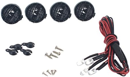 Hobbymarking 4Pcs RC Crawler 1/10 LED Light Cup 18mm LED Lamp Kits for 1/8 RC4WD Truck AXIAL Tamiya Car Parts