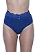 Kathy Ireland Womens 2 Pack High Waist Lace Trim Brief Panties Plus 3X-L Blu/Nud