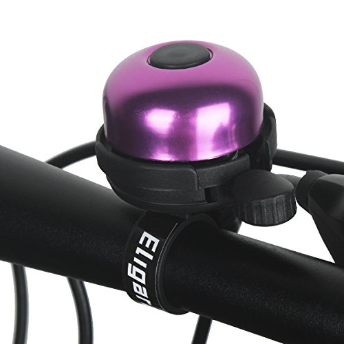 Eligara Bicycle Bell by Aluminum Alloy Bike Bell with Loud, Long, Crisp Sound for Mountain Road Electric Bike Cycle Scooter Ebike Cruiser Tricycle MTB BMX (Purple)