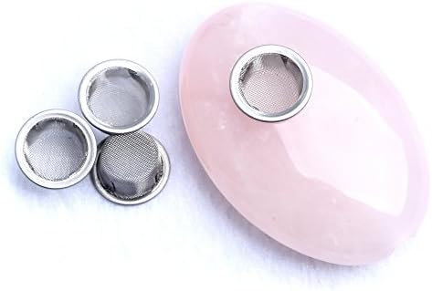 Rose Crystal Oval Palm Crystal Stone Raw Flatback Quartz Healing Gemstone Stress Relief Gifts