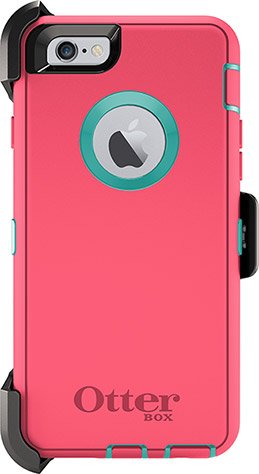 iPhone 6 Plus Case - OtterBox Defender Series, Frustration-Free Packaging - (BLAZE PINK/AQUA)(5.5 inch)