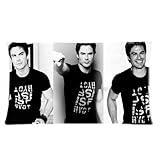 Custom Cotton & Polyester Soft Rectangle Zippered Pillow Case Cover 20X36 (Two Sides) - Movie Star - Ian Somerhalder Poster Picture Collage Personalized Pillowcase For Fans Design
