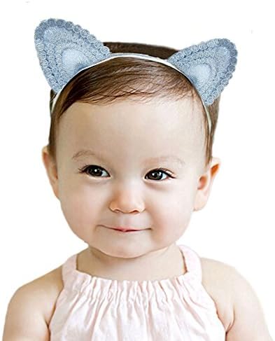 CRB Cat Ears Party Baby Girl Toddler Hair Tie Headband