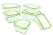 Kinetic 12 Piece (54oz,35oz,30oz, 15oz, 14oz) GoGreen Glassworks Oven Safe Glass Food Storage Container Set with Leak Proof Lids; (6 Containers and 6 Lids);01352