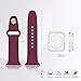 Towiph Compatible with Apple Watch Band 38mm 40mm Soft Silicone iwatch Band 42mm 44mm Series 4 3 2 1 Woman Man Sport Smartwatch Band Replacement with Free Apple Watch Case