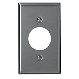 Leviton 84004-40 1-Gang, Single 1.406-Inch Hole Device Receptacle Wallplate, Standard Size, Device Mount, Stainless Steel
