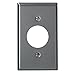 Leviton 84004-40 1-Gang, Single 1.406-Inch Hole Device Receptacle Wallplate, Standard Size, Device Mount, Stainless Steel primary