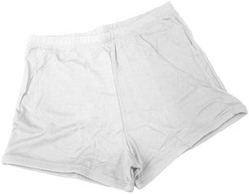 100 % Stretch Nylon Cheerleading Boy-Cut Brief Trunks, A2L, White
