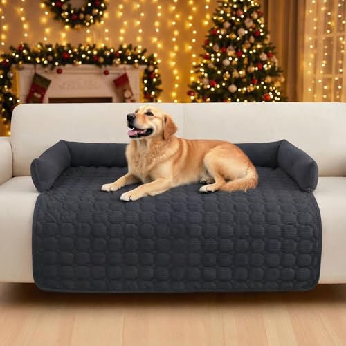 OKYUK Dog Bed, Sofa Protection for Pets, Cushion for Dogs, Handmade and Washable, Doormat for Dogs for All Sizes (Kunkelgrau Cloth, 75 x 75 cm)