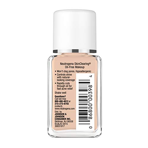 NEUTROGENA SKINCLEARING OIL-FREE MAKEUP, SOFT BEIGE 50, 1 FL. OZ (PACK OF 1)
