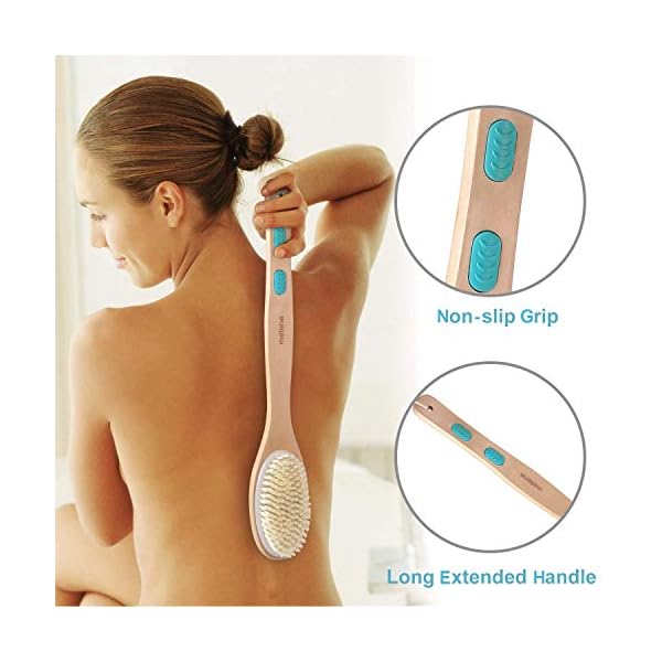 Metene-Back-Scrubber-for-Shower-Shower-Brush-for-Exfoliating-Skin-and-A-Soft-Scrub-Double-sided-Body-Brush-Head-for-Wet-or-Dry-Brushing-Long-Wooden-Handle-Cleans-the-Body-Easily Metene Back Scrubber for Shower, Shower Brush for Exfoliating Skin and A Soft Scrub, Double-Sided Body Brush Head for…