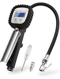 Tire Pressure Gauge,Exwell Digital Tire Inflator Gauge for All Vehicles,Automatic Reading Air Pressure Gauge - 150 PSI