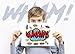 AIMIKE Superhero Stickers, Larger Superhero Theme Party Decoration Stickers, Size 8.5 Inches, Superhero Sounds Saying Cutout, 12Pcs