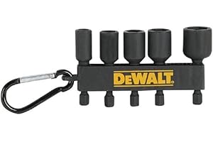 DEWALT 2in Impact Ready Nut Driver Bits Mixed 5pk (DWA178MXNDIRCAR)