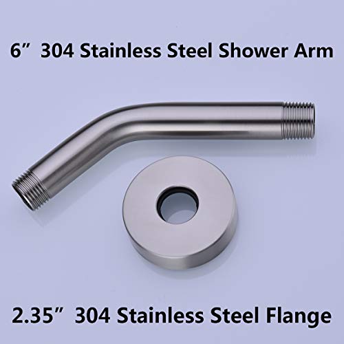 HANEBATH Shower Faucet Set with Pressure Balance Roughin Valve, Brushed Nickel Shower Trim Kit