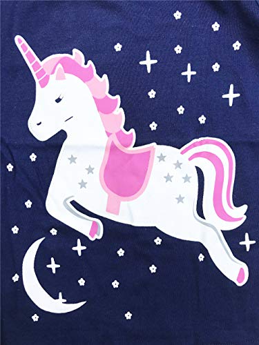 Girls Chirstmas Unicorn Pajamas Sleepwears 2pcs Long Sleeves Tops Pjs Nightwear + Pants Sets for Toddler Kid Size 5-6 Years 6T