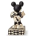Disney Traditions by Jim Shore Black & White Mickey & Minnie Mouse Stone Resin Figurine, 6”