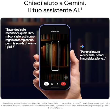 Pixel 10a - 7 anni di nuovi aggiornamenti e funzionalità, oltre 30 ore di autonomia, Guida fotografica, Gemini Live, Sicurezza Pixel - Viola lavanda, 256GB