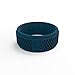 QALO Men's Deep Blue Crosshatch Q2X Silicone Ring Size 10