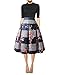 Hanlolo Womens Floral Skirt Casual High Waist Midi A Line Skrits Dress 10