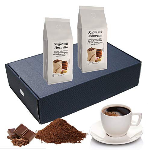 Geschenk Set Aromatisierter Kaffee Gemahlen 2 x 200 g (Amaretto)