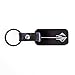 Chevrolet Corvette C7 Stingray Satin Black Key Chain Fob - Silver Engraved Logo