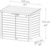 Duramax Cedargrain StoreAway 1200L Plastic Garden Storage Shed Grey view 22