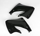 UFO HO03601001 Replacement Plastic (FOR HONDA RAD CVR CR250 97-99 BLACK)