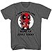 Deadpool I Don't Feel Like Being an Adult Today Mens Charcoal T-shirt